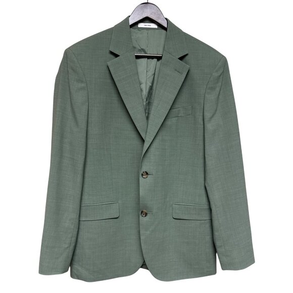 NEW 3D Wool Nordstrom Men's Blazer Green Wool Blend Lined Size 40R Jacket